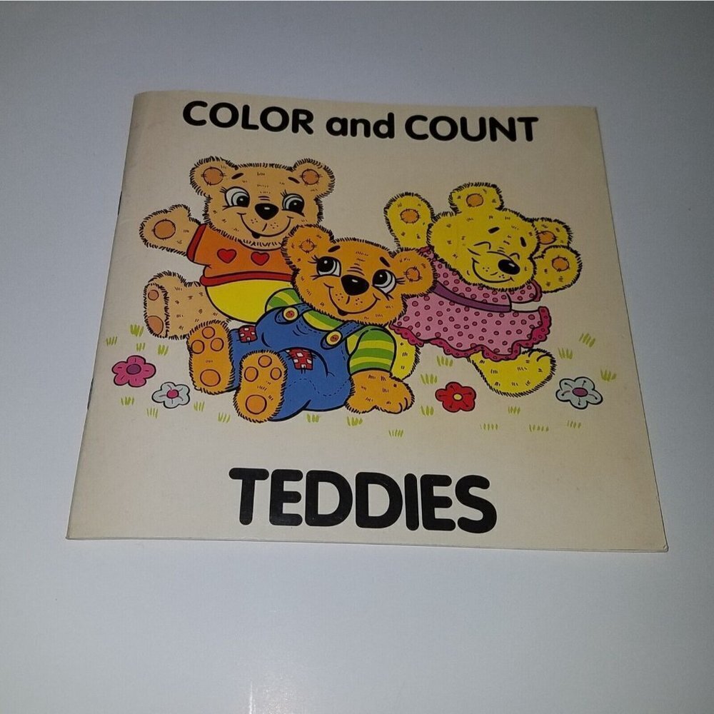 VTG Color and Count Teddies Paperback Book Teddy Bears 1997 Zigzag AS IS